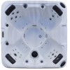 white shell 4 person hot tub top view
