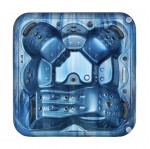 destiny hot tub blue shell side view