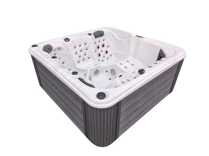 Rose Duo - 5 Person Hot Tub - White & Bla