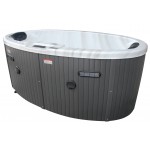 2 person hot tub with white shell