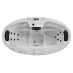 tiny 2 person hot tub white shell - top