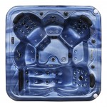 destiny hot tub blue shell top view